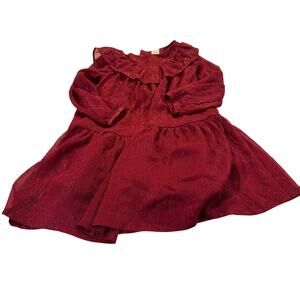 Carter’s Toddler Girls 3T Red Holiday Long Sleeve Dress